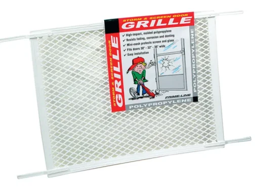 Prime-Line White Polypropylene Door Grille 1 pk