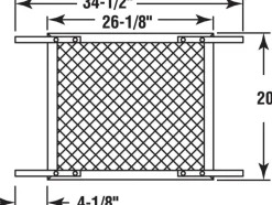 Prime-Line White Polypropylene Door Grille 1 pk