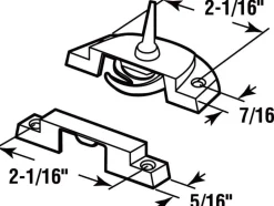 Prime-Line White Zinc Sash Lock 1 pk