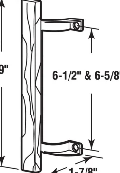 Prime-Line Wood Tone Steel Indoor and Outdoor Patio Door Handle Set