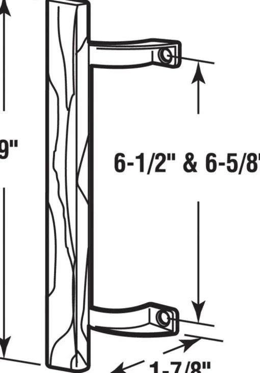 Prime-Line Wood Tone Steel Indoor and Outdoor Patio Door Handle Set