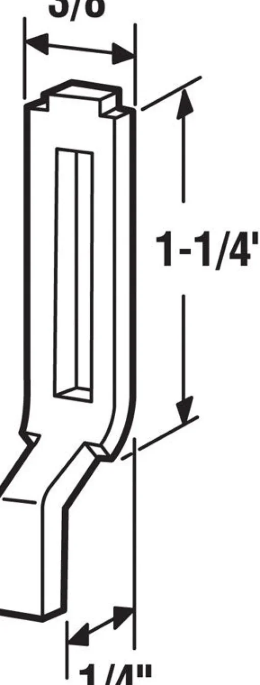 Prime-Line Zinc-Plated Steel Latch Strike 2 pk