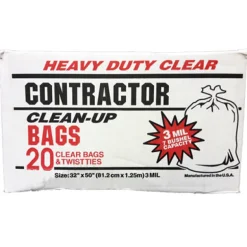 Primrose Plastics 42 gal Contractor Bags Twist Tie 20 pk