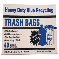 Primrose Plastics 33 gal Trash Bags Twist Ties 40 pk
