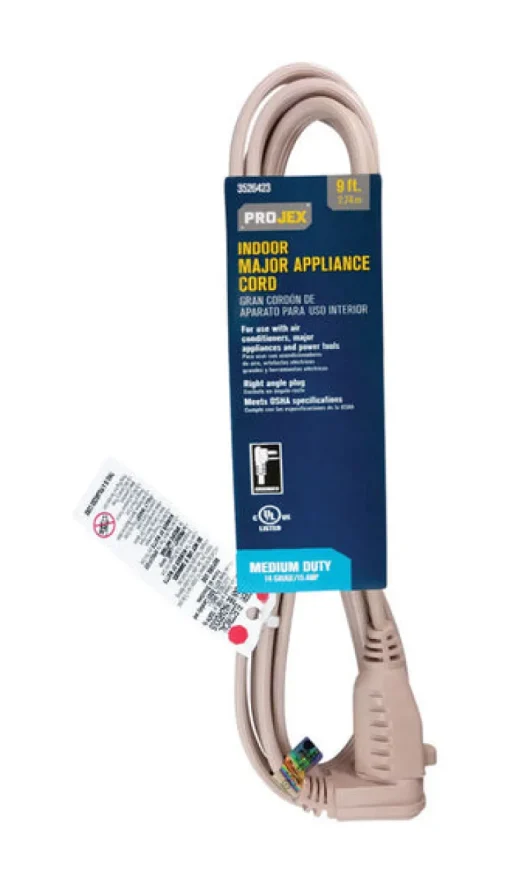 Projex 14/3 125 V 9 ft. L Appliance Cord