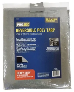 Projex 20 ft. W X 20 ft. L Heavy Duty Polyethylene Reversible Tarp Black/Silver