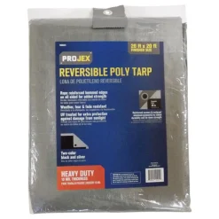 Projex 20 ft. W X 20 ft. L Heavy Duty Polyethylene Reversible Tarp Black/Silver