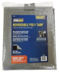 Projex 10 ft. W X 20 ft. L Heavy Duty Polyethylene Reversible Tarp Black/Silver