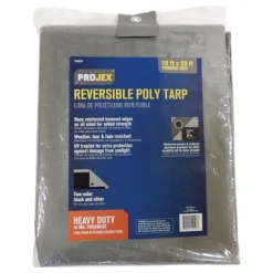 Projex 10 ft. W X 20 ft. L Heavy Duty Polyethylene Reversible Tarp Black/Silver