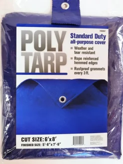 Projex 6 ft. W X 8 ft. L Light Duty Polyethylene Tarp Blue