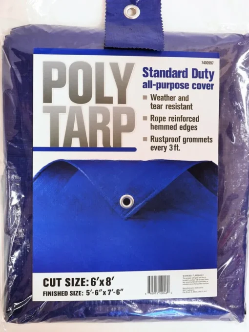 Projex 6 ft. W X 8 ft. L Light Duty Polyethylene Tarp Blue