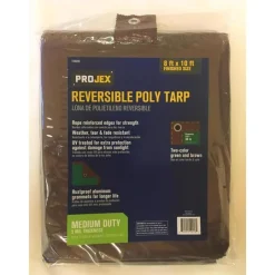 Projex 8 ft. W X 10 ft. L Medium Duty Polyethylene Poly Tarp Brown/Green