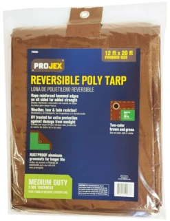 Projex 12 ft. W X 20 ft. L Medium Duty Polyethylene Tarp Brown/Green