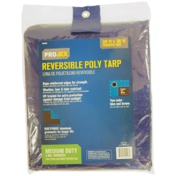 Projex 20 ft. W X 30 ft. L Medium Duty Polyethylene Reversible Tarp Blue/Brown
