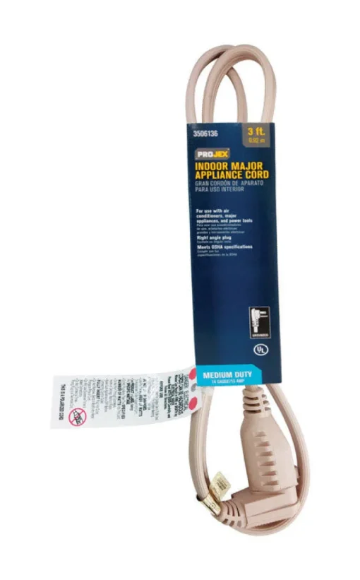 Projex 14/3 SPT-3 125 V 3 ft. L Appliance Cord