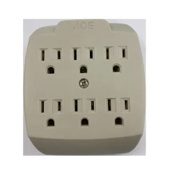 Projex Grounded 6 outlets Adapter 1 pk