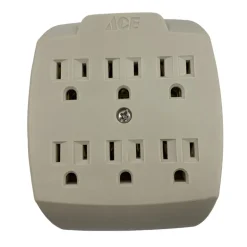 Projex Grounded 6 outlets Adapter 1 pk