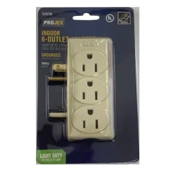 Projex Grounded 6 outlets Adapter 1 pk