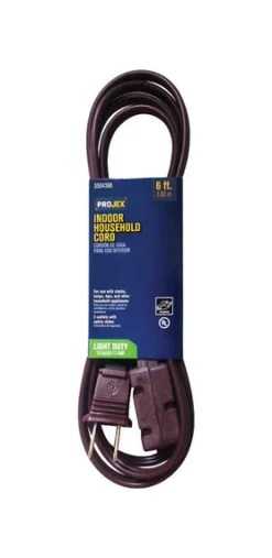 Projex Indoor 6 ft. L Brown Extension Cord 16/2 SPT-2