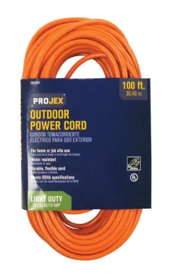 Projex Indoor or Outdoor 100 ft. L Orange Extension Cord 16/3 SJTW