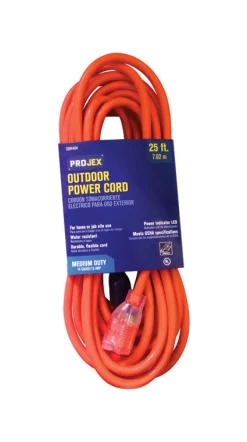 Projex Indoor or Outdoor 25 ft. L Orange Extension Cord 14/3 SJTW