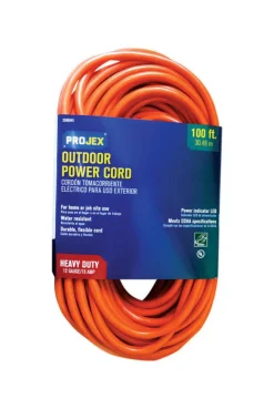 Projex Indoor or Outdoor 100 ft. L Orange Extension Cord 12/3 SJTW