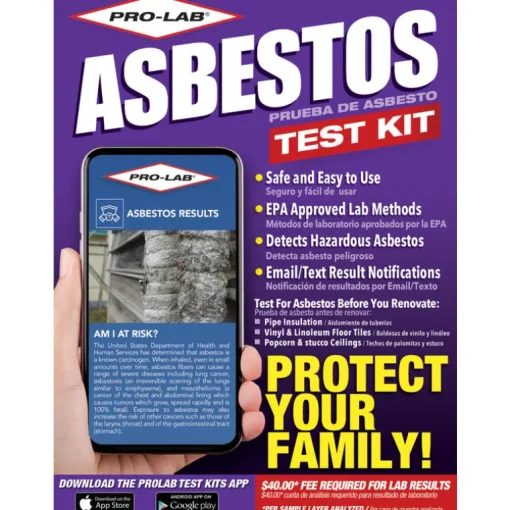 Pro-Lab Clamshell Easy to Use Detects Indoor Hazardous Asbestos Test Kit