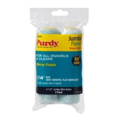 Purdy Parrot Mohair Blend 4.5 in. W X 1/4 in. Jumbo Mini Paint Roller Cover 2 pk