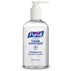 Purell Advanced Unscented Gel Hand Sanitizer 8 oz. (Pack of 12)