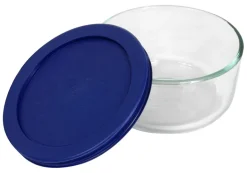 Pyrex 6017399 2 Cup Storage Plus® Round Dish With Plastic Cover (Pack of 6)