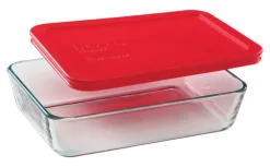 Pyrex 3 cups Food Storage Container 1 pk Clear/Red