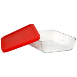 Pyrex 3 cups Food Storage Container 1 pk Clear/Red