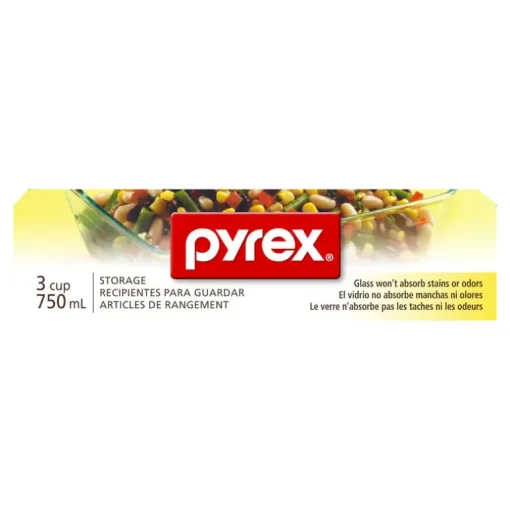 Pyrex 3 cups Food Storage Container 1 pk Clear/Red