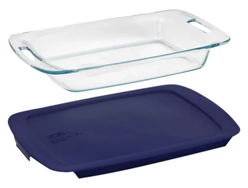 Pyrex 9.75 in. W x 15.5 in. L Baking Dish Blue/Clear (Pack of 2)