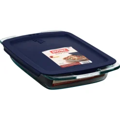 Pyrex 9.75 in. W x 15.5 in. L Baking Dish Blue/Clear (Pack of 2)