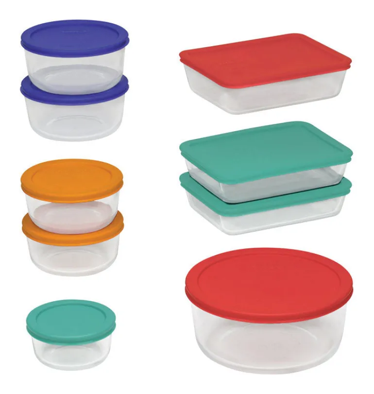 Pyrex 1110608 Pyrex Multicolored Food Storage Container 18 Piece Set