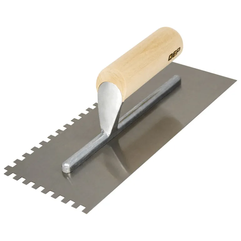 QEP 3 in. H X 4.5 in. W X 11 in. L Carbon Steel Square Notch Trowel 1 pc