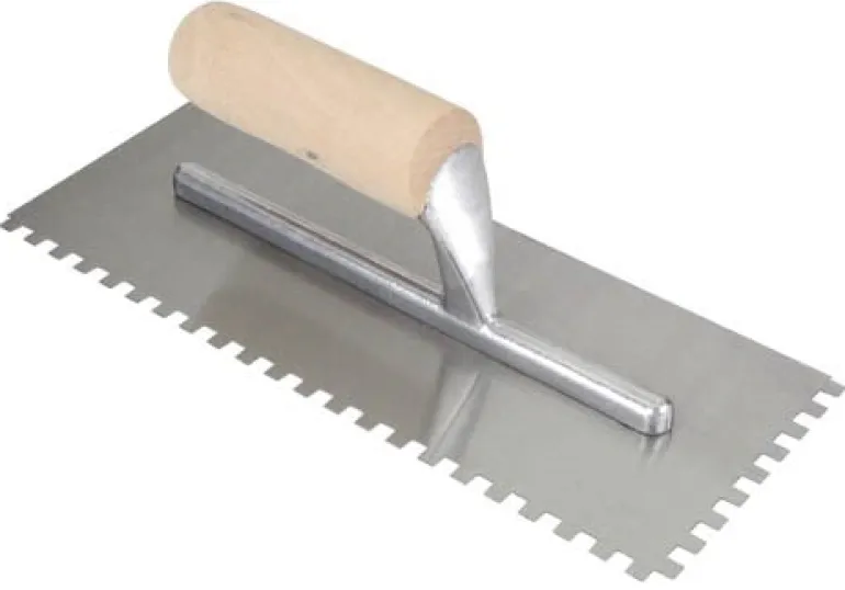 QEP 3 in. H X 4.5 in. W X 11 in. L Carbon Steel Square Notch Trowel 1 pc