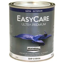1-Qt. Satin White Latex Exterior Paint (Pack of 4)