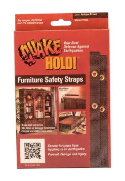 Quake Hold Ready America Nylon Self Adhesive Furniture Strap Brown Assorted 1 in. W X 15 in. L 1 pk