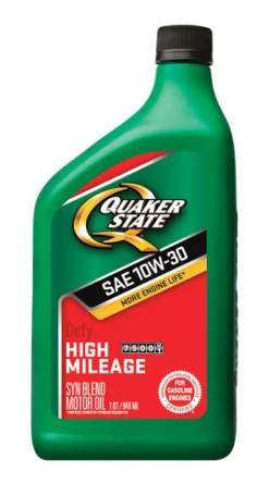 Quaker State Defy 4-Cycle Engine 10W-30 Multi Grade Motor Oil 1 qt. for Higher Mileage (Pack of 6)
