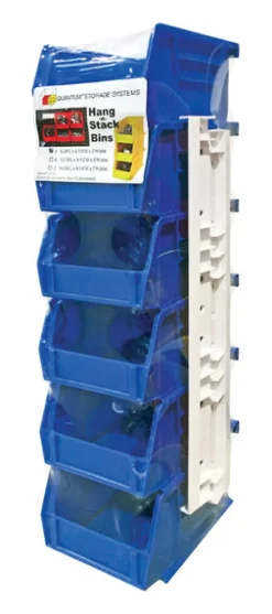 Quantum Storage 4-1/8 in. W X 5-1/2 in. H Stack and Hang Bin Polypropylene 6 pk Blue