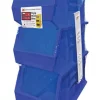 Quantum Storage 8-1/4 in. W X 13-3/4 in. H Stack and Hang Bin Polypropylene 3 pk Blue