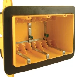 Raco 51 cu in Rectangle Noryl 3 gang Vapor Barrier Box Yellow