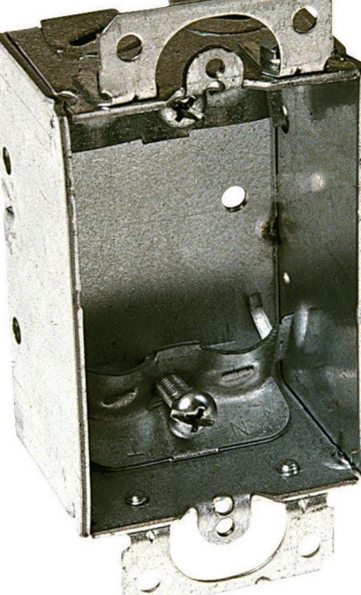 Raco 7-1/2 cu in Rectangle Steel 1 gang Switch Box Gray