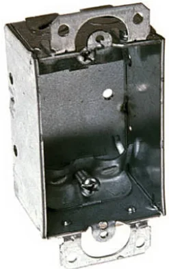 Raco 7-1/2 cu in Rectangle Steel 1 gang Switch Box Gray