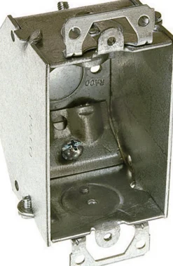 Raco 10-1/2 cu in Rectangle Steel 1 gang Switch Box Gray