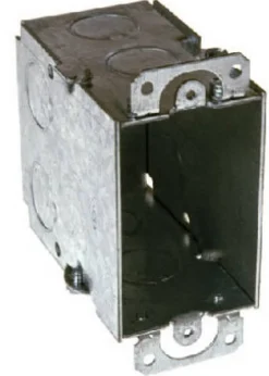 Raco 18 cu in Rectangle Steel 1 gang Electrical Box Gray