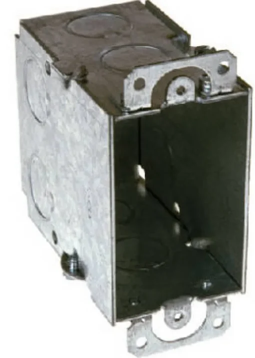 Raco 18 cu in Rectangle Steel 1 gang Electrical Box Gray