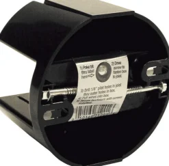 Raco 12-1/2 cu in Round Polycarbonate 1 gang Fan Box Black